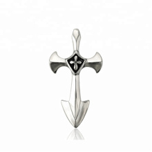 33638 xuping moda jóias de aço inoxidável arma preta cor elegante pingente de cruz